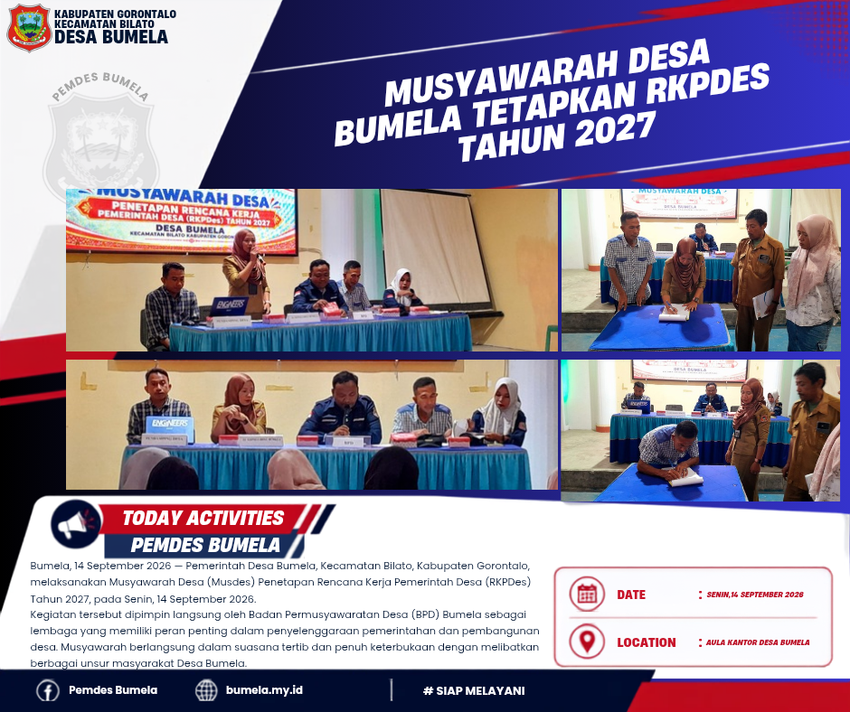 Musyawarah Desa Bumela Tetapkan RKPDes Tahun 2027