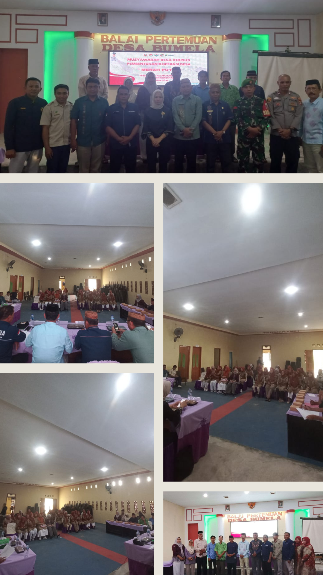 MUSYAWARAH  DESA KHUSUS PEMBENTUKAN KEPENGURUSAN KOPERASI MERAH PUTIH DESA BUMELA