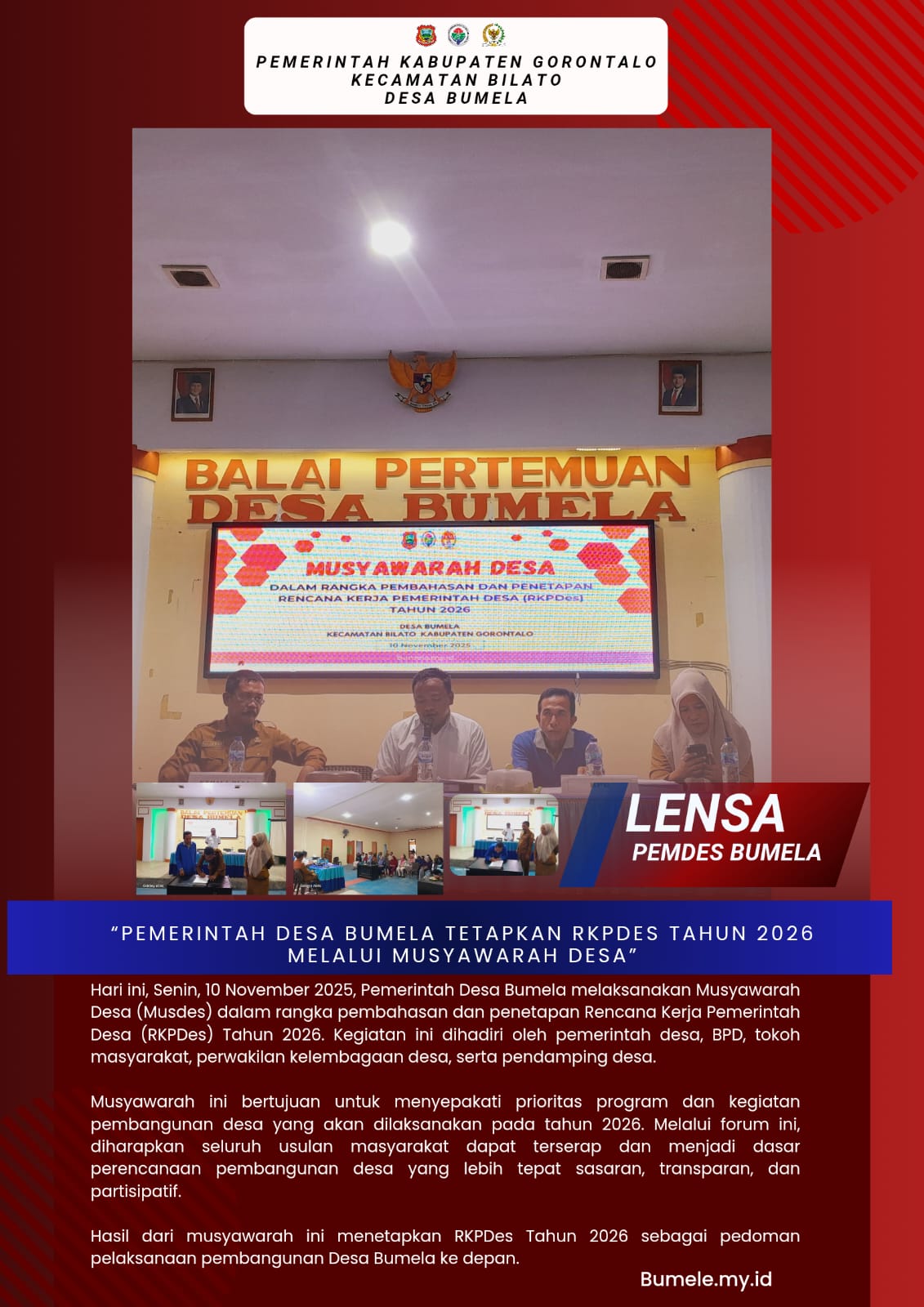 Pemerintah Desa Bumela Tetapkan RKPDes Tahun 2026 Melalui Musyawarah Desa